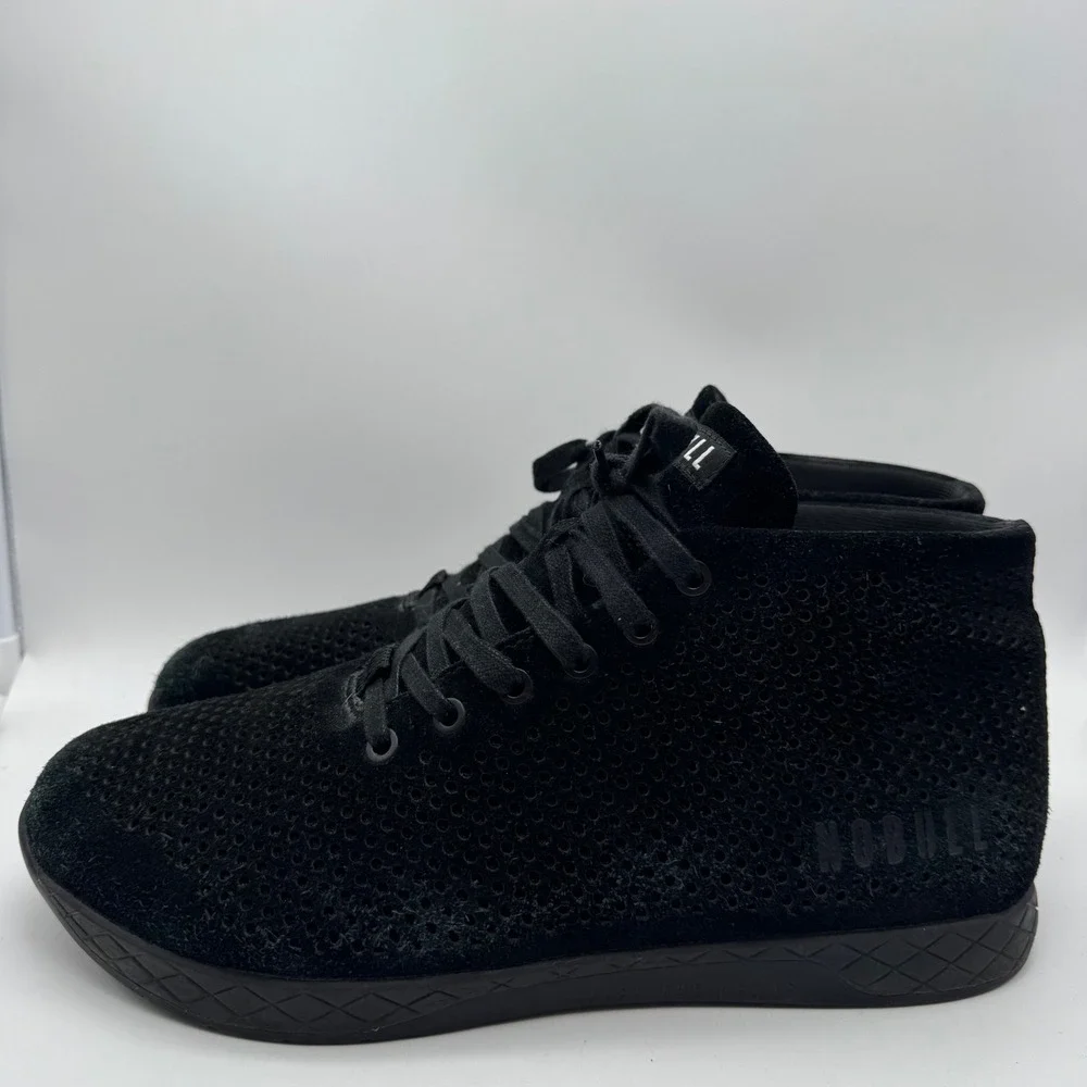 NoBull‎ Black Mid Suede Lace-up Trainer Sneaker Lifting Shoes Men's 11